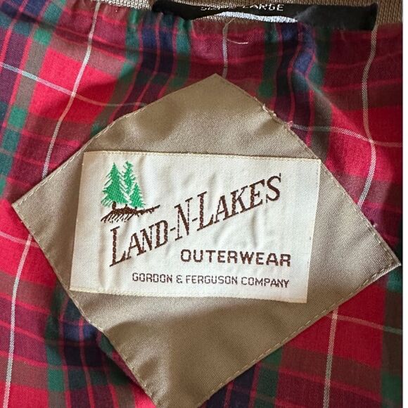 Vintage Land-N-Lakes Tan Cotton Blend Men's Plaid Lined Zip-Up Jacket. Size XL - Picture 5 of 10